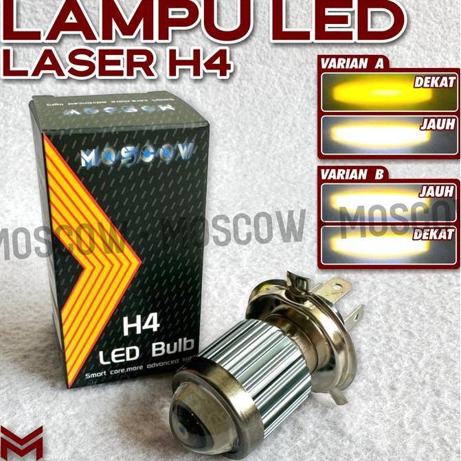 LAMPU TEMBAK H4 LASER MOTOR MOBIL HEADLAMP 18WATT 8V-80V LIFETIMES 20.000 HOURS AC DC HI LOO VIXION 