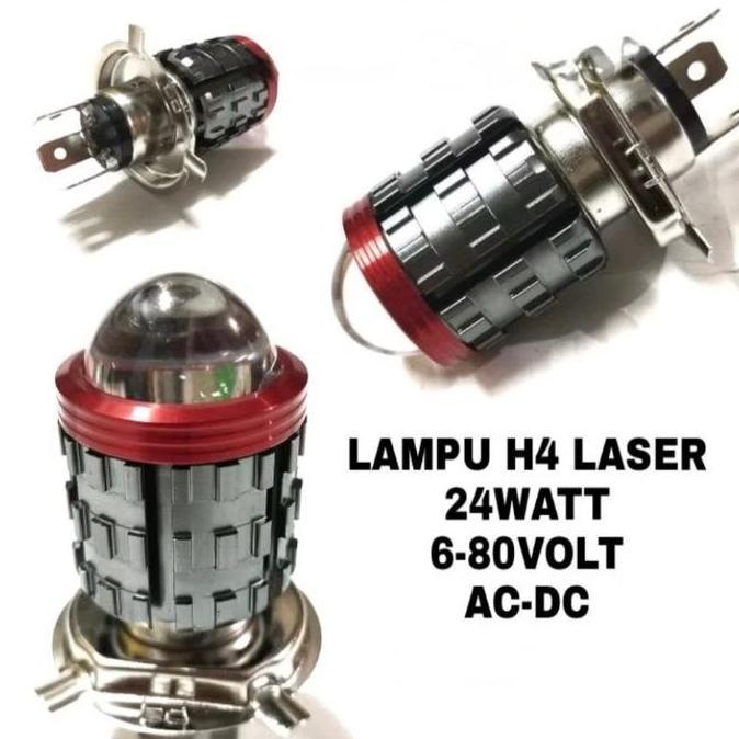 LAMPU DEPAN LED H4 LASER PREMIUM/HEADLAMP H4 LED LASER/LAMPU DEPAN UNIVERSAL ALL MOTOR MOBIL