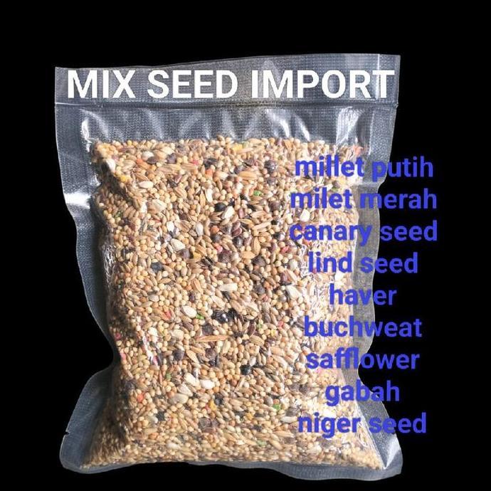 Pakan Mix Seed Campur Import 1Kg Burung Lovebird Kenari Parkit Kakatua