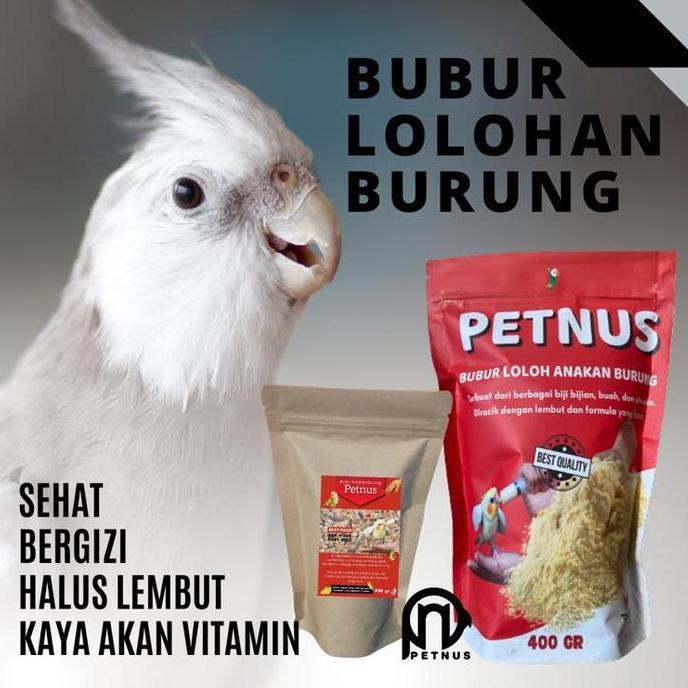 Pakan Bubur Lolohan Burung Parrot Falk Cockatiel Parkit
