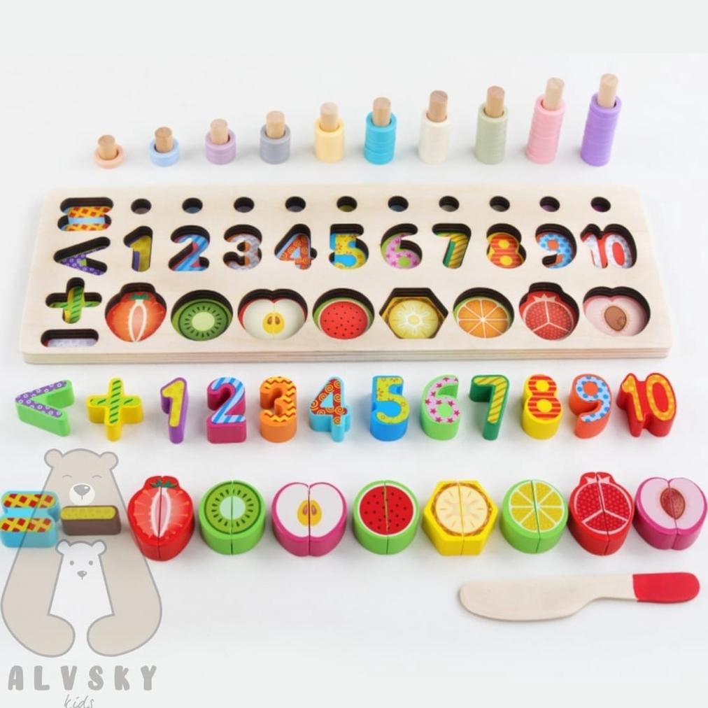 WAJIB PUNYA PUZZLE EDUKASI 7IN1 / PUZZLE MONTESSORI 7 IN 1 / PUZZLE BELAJAR BERHITUNG / PUZZLE 7 IN 