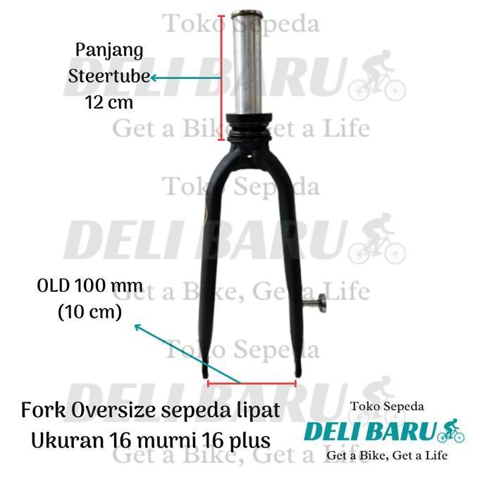 Fork 16 alloy Oversize model drat dalam Garpu folding bike 16 murni 16 plus sepeda lipat