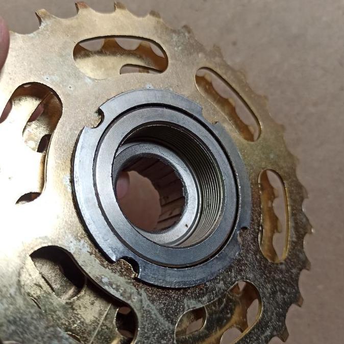 sprocket dnp Taiwan 6 speed freewheel gir belakang sepeda ulir drat