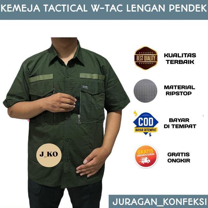 KEMEJA LAPANGAN PDL TACTICAL W-TAC LENGAN PENDEK - BAJU TACTIKAL PDL