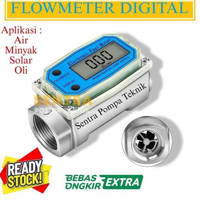 Flow meter turbine Digital 2" Flow meter DIGITAL Air/minyak/solar 2"