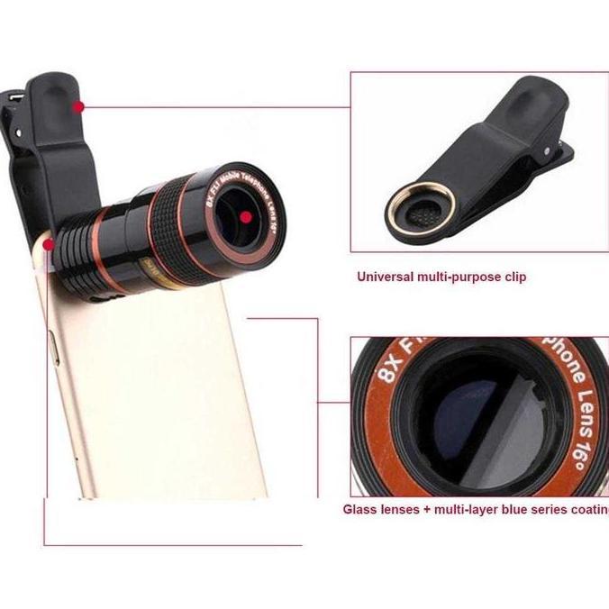 Lensa Kamera HP Smartphone Lensa Zoom Teleskop External Fotografi HP