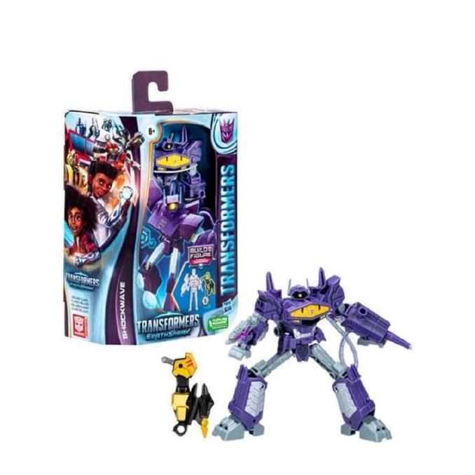 HASBRO TRANSFORMERS SHOCKWAVE DELUXE EARTHSPARK BUILD MANDROID ACTION FIGURE