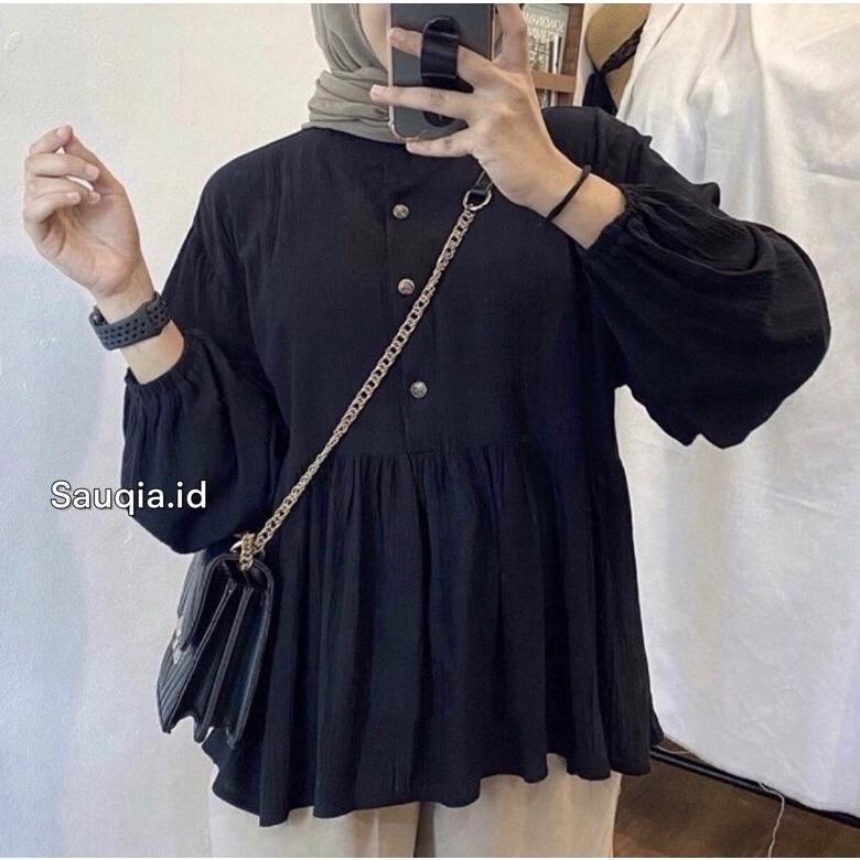 ARINA BLOUSE KATUN RAYON CRINKLE / BLOUSE MUSLIM WANITA