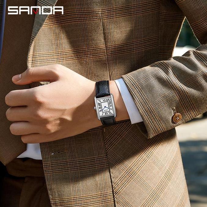 Orologi- Jam Tangan Pria Analog Tali Kulit Sanda 1108L
