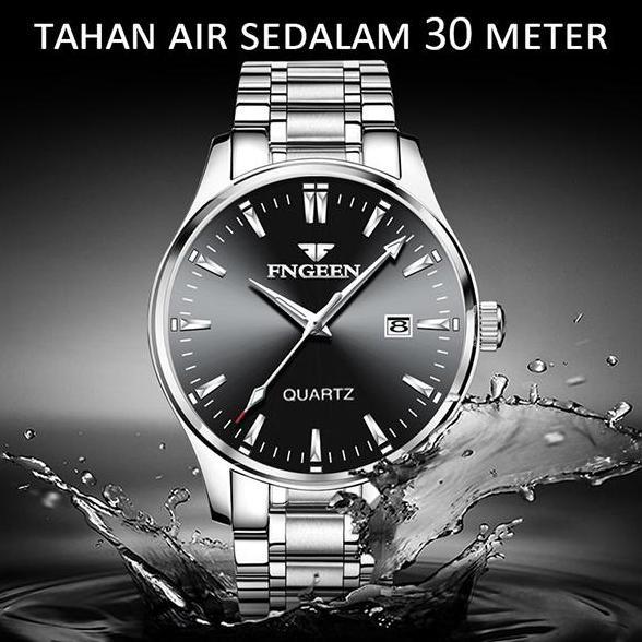 Orologi- Fngeen 2111 Jam Tangan Pria Anti Air Bisnis Fashion Meh Stainless Steel Quartz Terproof Tch