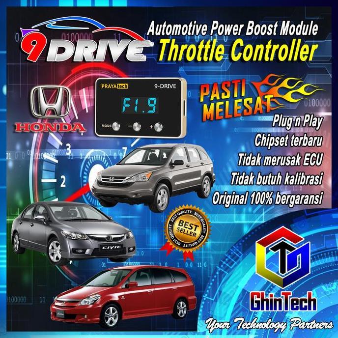 9 DRIVE 835 THROTTLE CONTROLLER PIGGYBACK ECU HONDA CIVIC FD CRV OLD