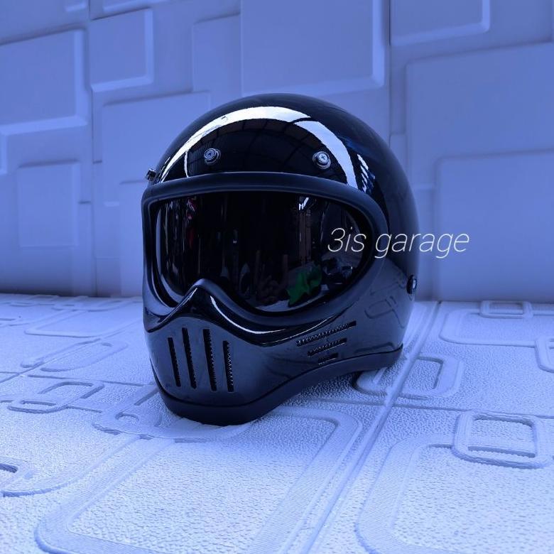 HELM CUSTOM CLASSIC SIMPSON M30 CAKIL RETRO FULL FACE