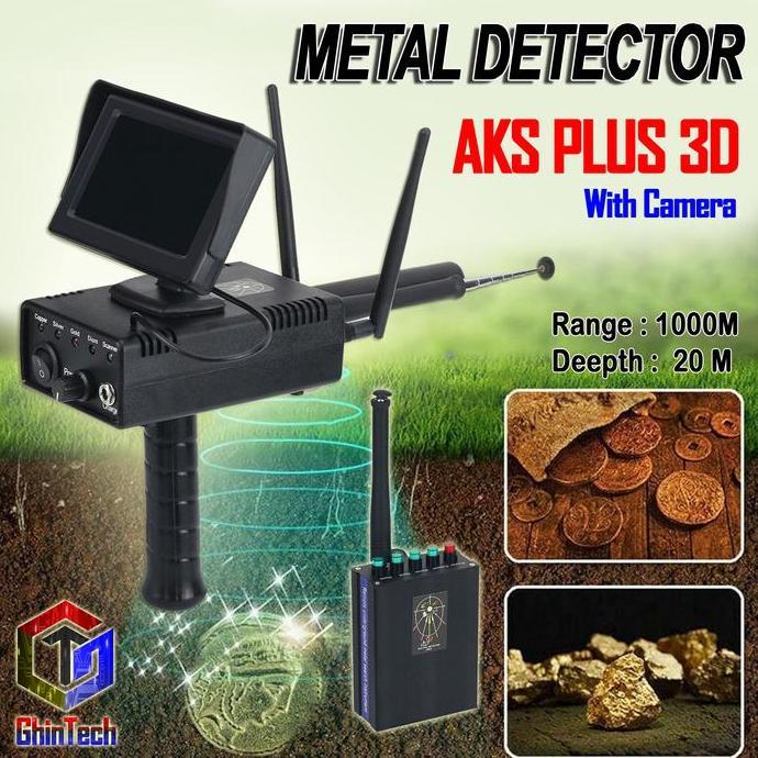 AKS PLUS PROFESSIONAL METAL DETECTOR detektor logam emas perak tembaga