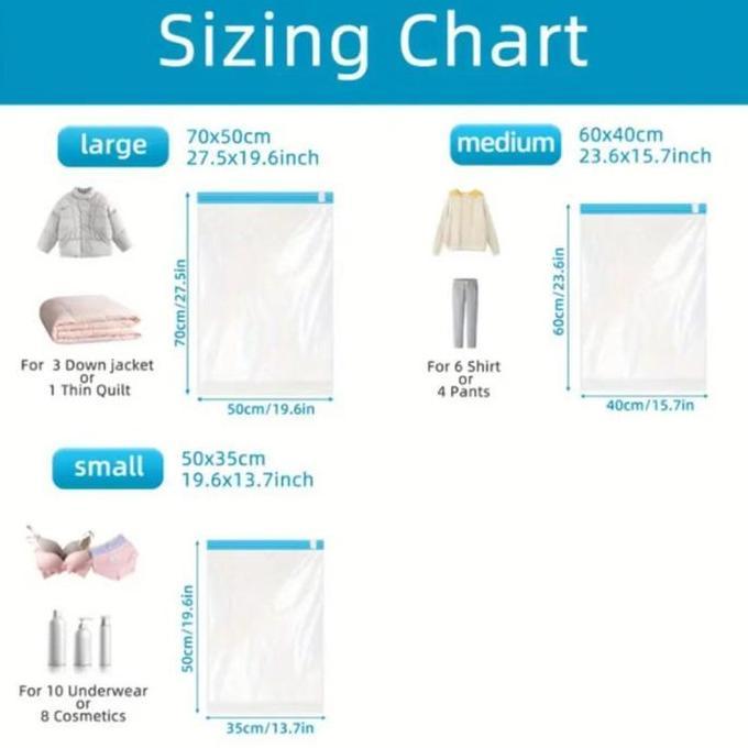 Plastik Vacum Travell Bag Plastik Tebal Vacum Pompa baju traveling tas plastik plastik vacum boneka 