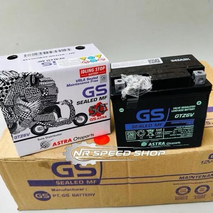 Aki Motor Gs Astra Gtz6V Accu Kering Suzuki Satria Fu 150 Raider Gsx R150 Gsx S150 Mf Gtz6V Astra Ot
