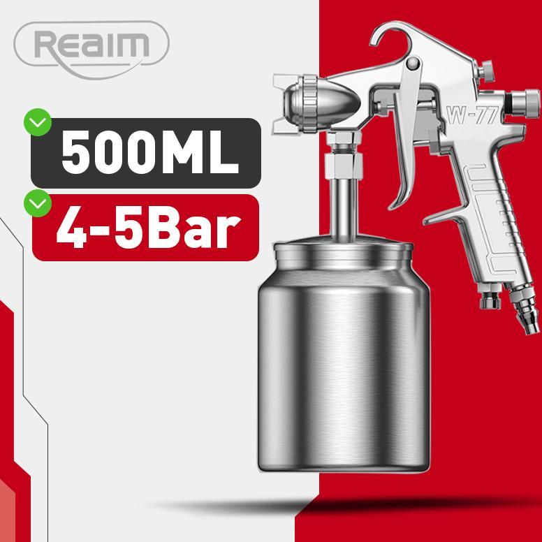 Reaim Spray Gun Semprotan Cat Paint 500ML Penyemprot Cat Pneumatik Pistol Semprot Kompresor