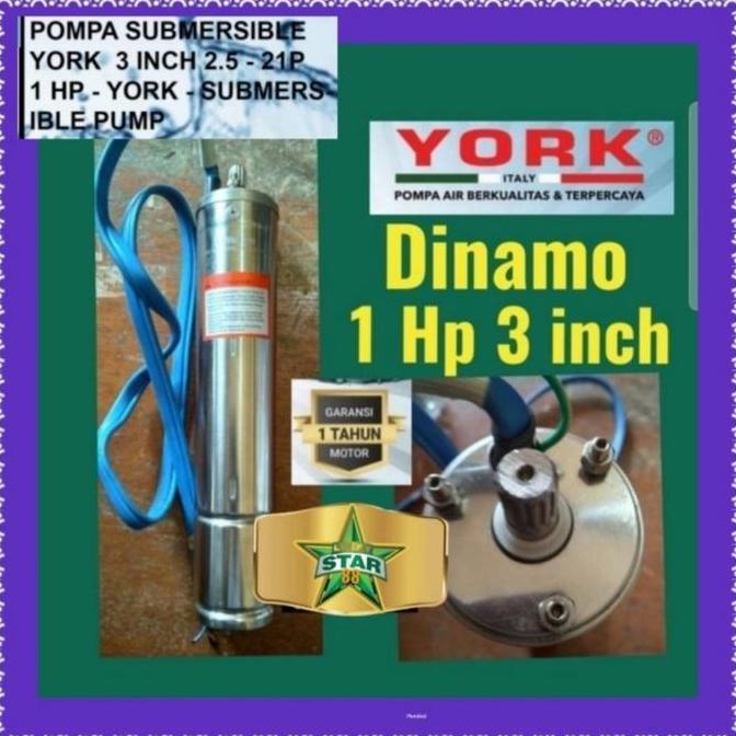 DINAMO MOTOR ONLY POMPA SATELIT YORK 1HP 3INCH 3" SUBMERSIBLE 1 HP BEST QUALITY
