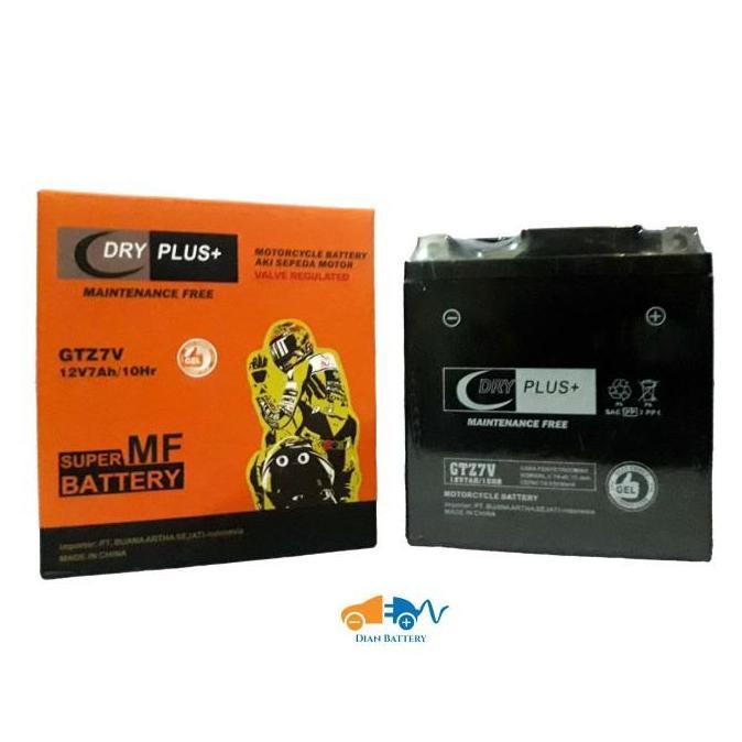 Aki Cbr150R Dryplus Gtz7V Aki Gel (7Ah) Asli