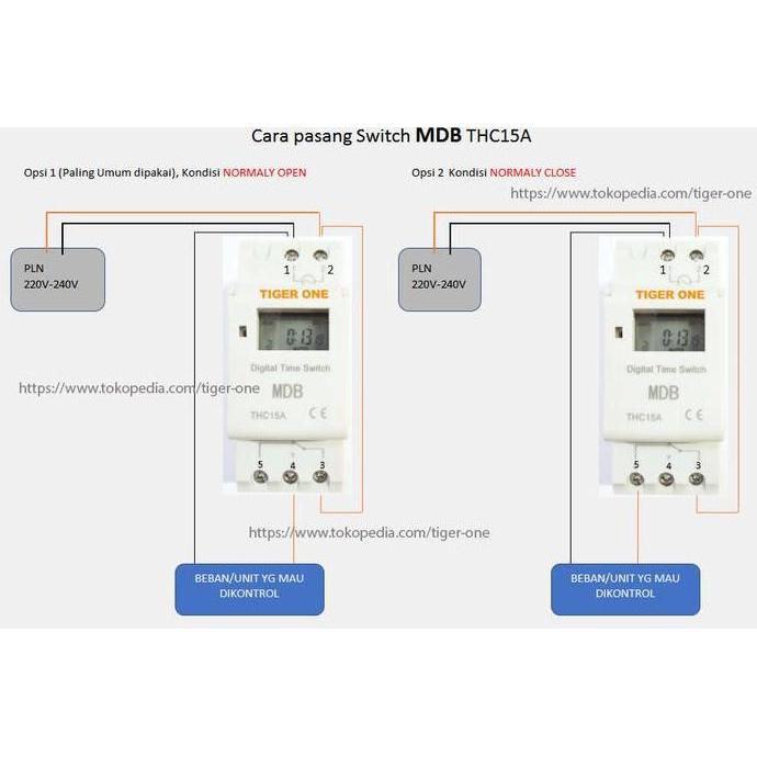 Terbaikproduk- Mcb Timer Dital, Timer Switch Thc15A, Panel Lampu Listrik Otomatis