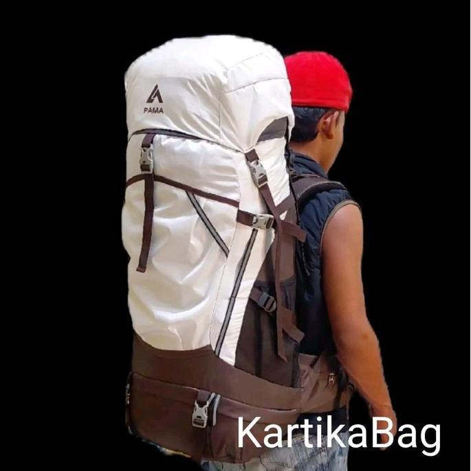 New - Tas Gunung Pama 55+5L Tas Hiking 55+5L Sudah Pake Besi Frame Tas Ransel Gunung 55+5L Tas Keril