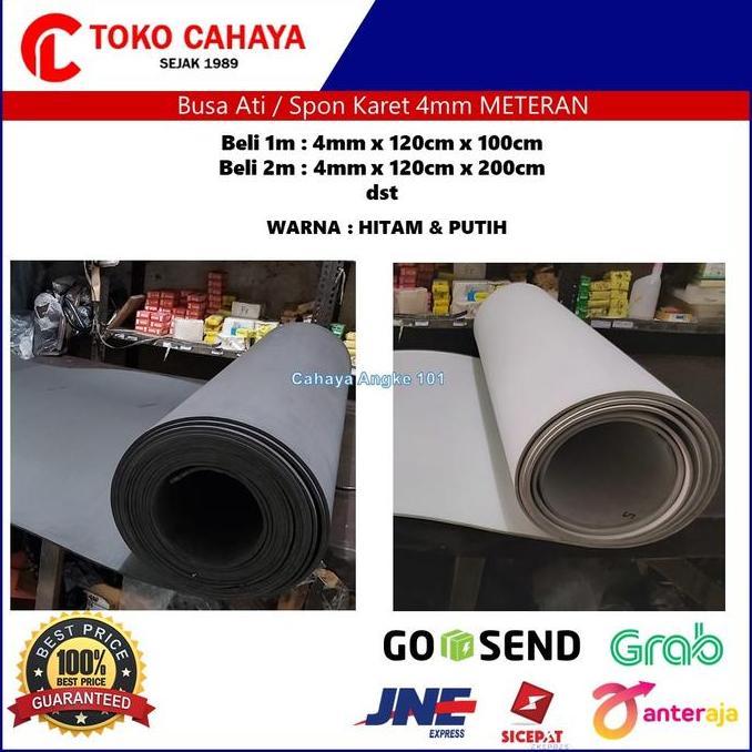 Spon Karet Busa Ati Spon Eva Sponge ROLL 4mm - METERAN