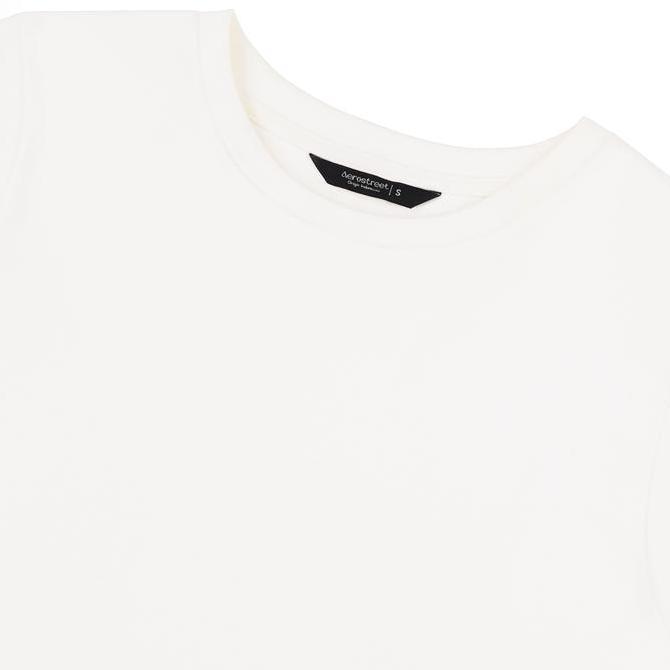 Bebasaja- Aerostreet Fuji Kaos Wanita Perfect Fit Cotton Cloud Putih Fitted T-Shirt Cewek Women Casu