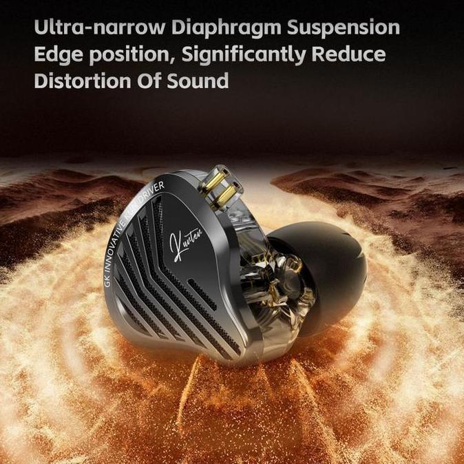 Larisjaminan- Gk-Kunten Gk Kunten Earphone Ultra Wide Frequency Dynamic Driver Hifi Iem Earphone