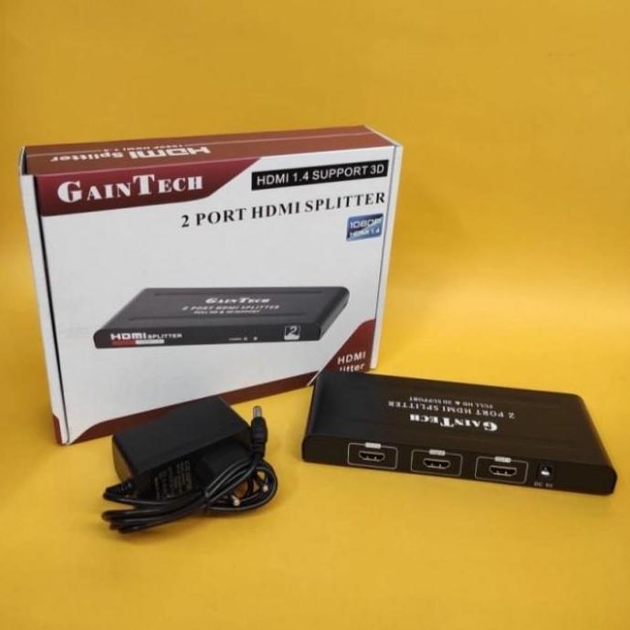 TERBARU - HDMI Splitter 2 Port Gaintech