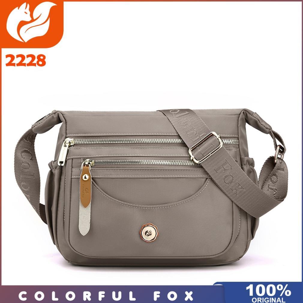 Colorful fox ori - Tas selempang wanita colorful fox 2228 nilon waterproof tas wanita