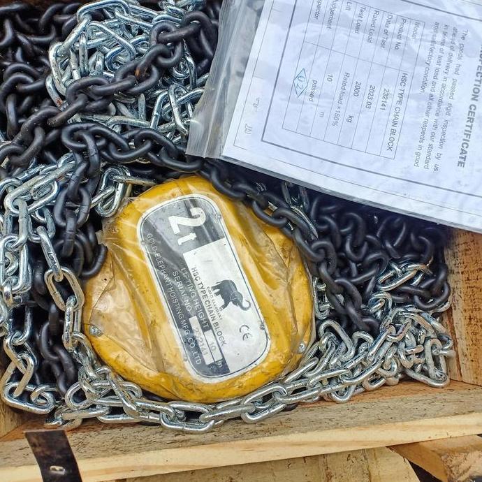 Elephant Chain Block 2 Ton x 10 Mtr HSC Type Katrol Rantai Takel  2Ton