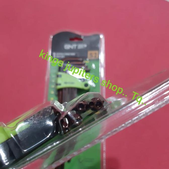 Tools- Lobang 9Pc Kunci L Set Bintang Panjang T10 T15 T20 T25 T27 T30 T40 T45 T50 Gnt Kunci Star Bit
