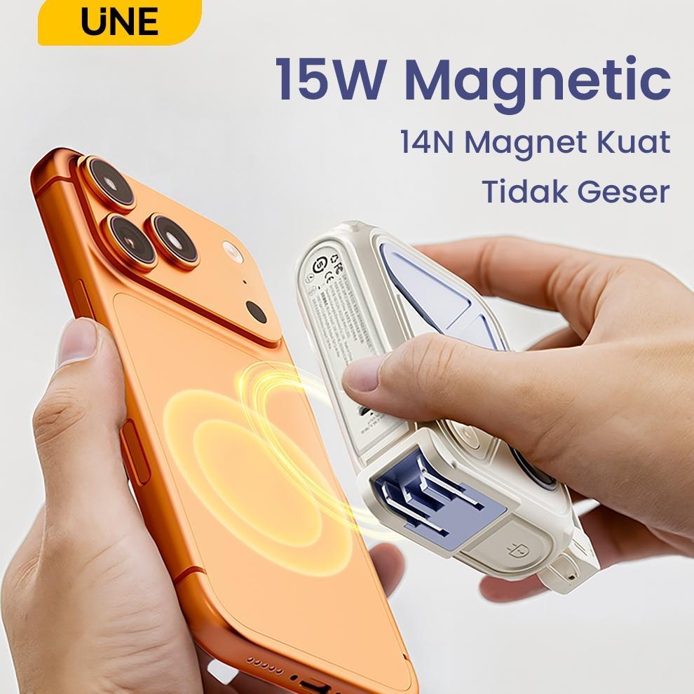 NEW PRODUCT [Garansi dua tahun] UNE Powerbank Fast Charging Mini Wireless Magnetic 30000/20000mah PD
