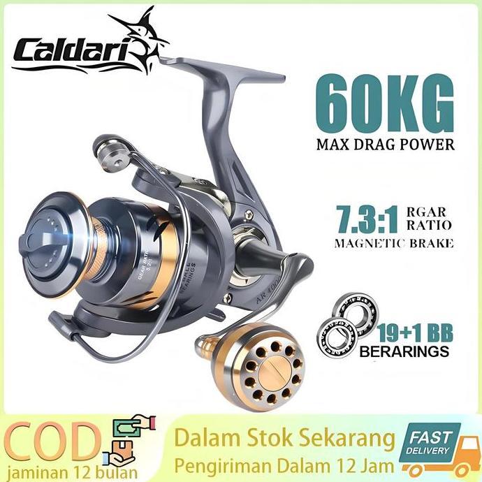 Reel Spinning 13BB AR Reel 5.8:1 Fishing Reel 60kg Drag Katrol Pancing Set Pancing Kenzi Reel Pancin