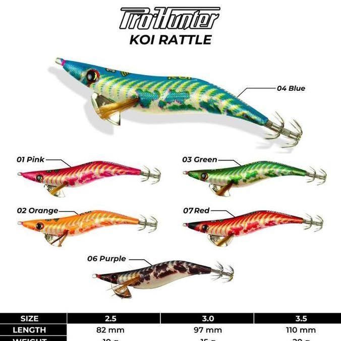 UMPAN UDANG PRO HUNTER KOI RATTLE | UMPAN UDANG JAPAN KOI