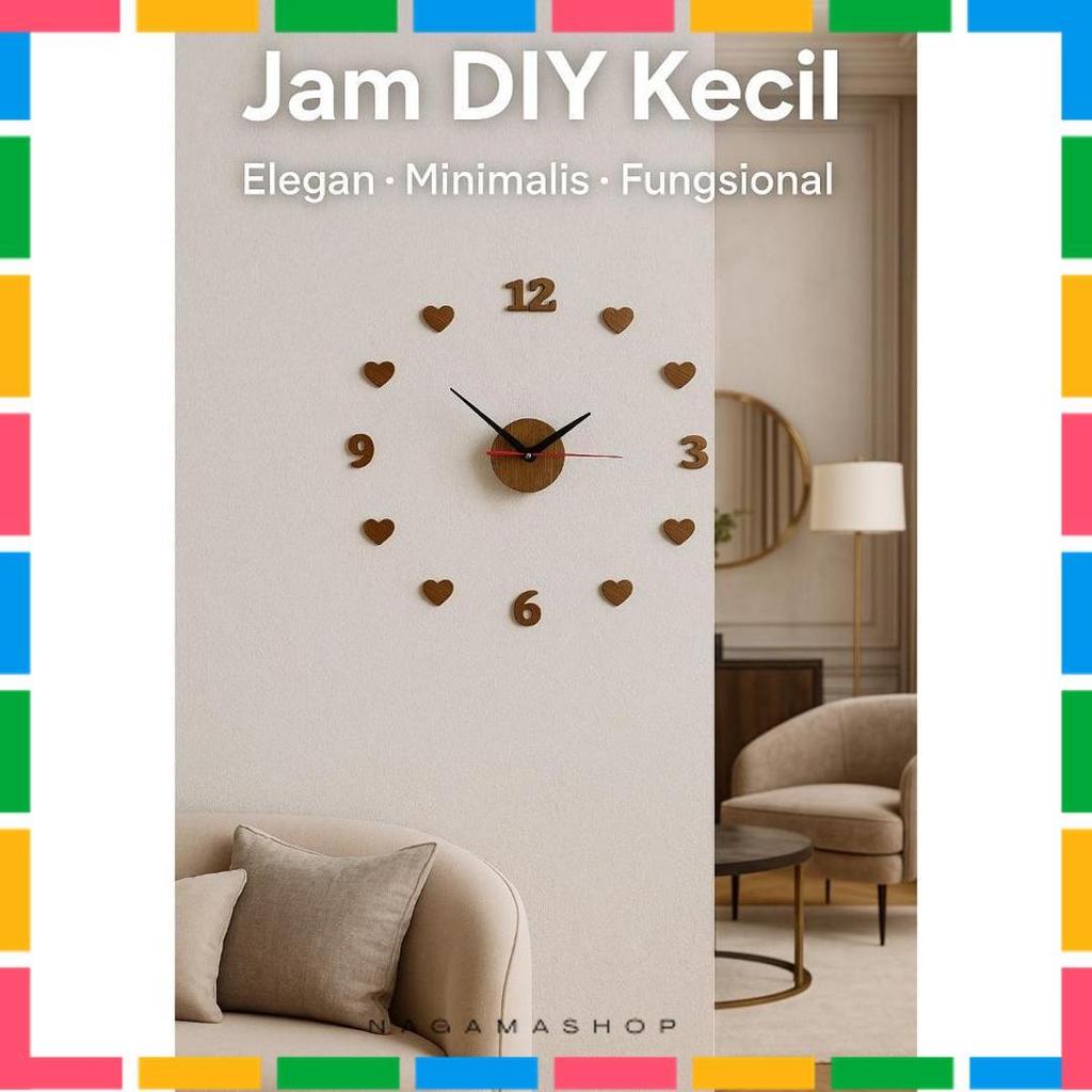 High Quality Shenar Jam Dinding Tempel Diy Kecil / Jam Angka Huruf  / Jam Kecil Tempel Tembok, Shena