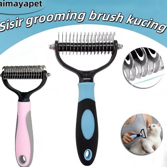 [aimayapet]Sisir Bulu Kucing Sisir Grooming Anjing Kucing  Pet Grooming Sisir Hewan - Sisir Grooming
