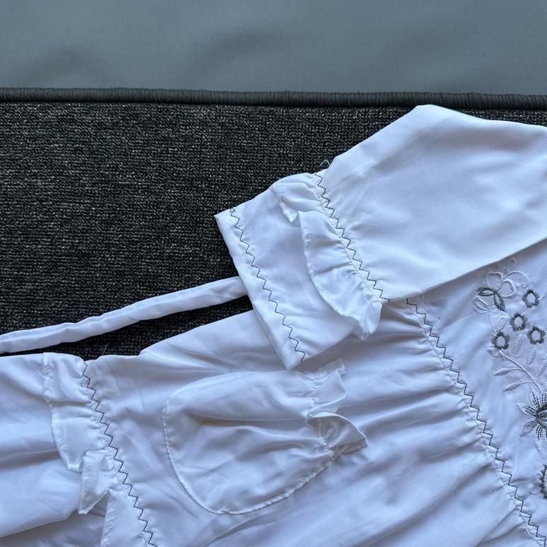 RECOMMENDED Gamis Putih Manasik Haji Bahan Katun Adem Lembut  Warna Putih Bordir Bunga / Gamis Putih