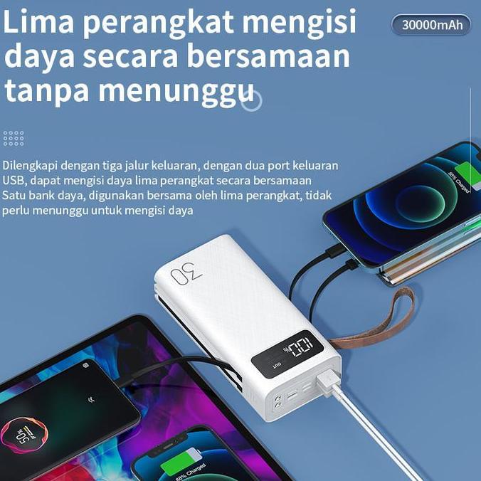 BASIKE Powerbank fast charging 30000mah with Kabel Phone Holder