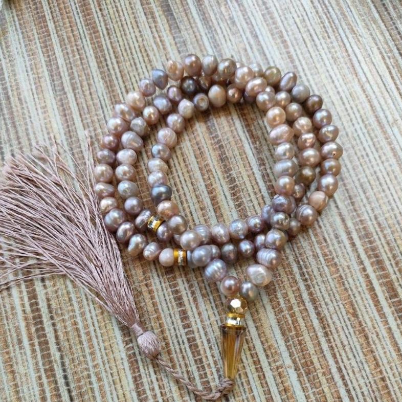 KUALITAS SUPER tasbih mutiara Air tawar ORI 8mm/ Tasbih Mutiara Air tawar isi 99butir/ORI tasbih mut