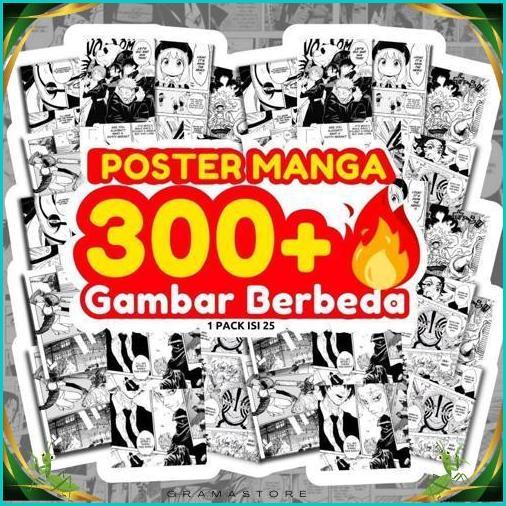 Exclusive Yms3 - Poster Manga Jujutsu Kaisen Death Note Tokyo Ghoul Chainsaw Man Tokyo Revenger Naru