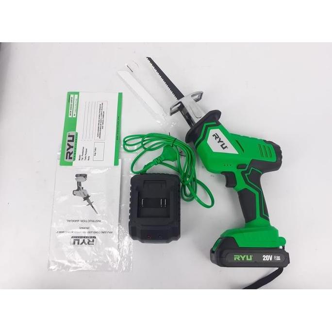 RYU CORDLESS RECIPROCATING SAW gergaji triplek jig saw baterai 20v