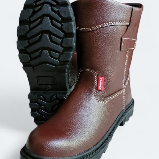 Sepatu Boot King Kickers Safety - Sepatu Boot Proyek Ujung Besi Kulit Import