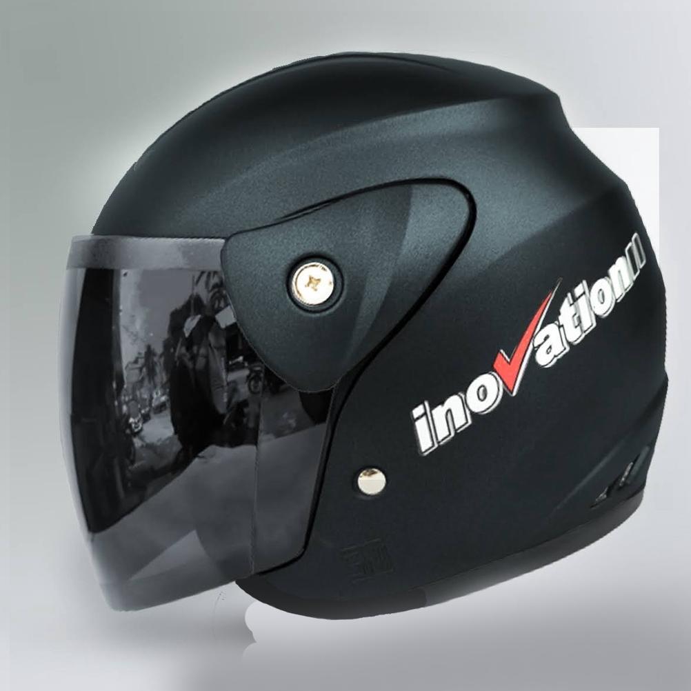 New Deals Helm Evo Polos Mode Gm Kaca Hitam (Sni) Helm Dewasa Pria Dan Wanita Bisa Cod