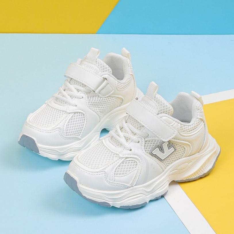 Sepatu Anak Cowok Cewek Sneaker Lakilaki Perempuan Logo V Sepatu Putih Anak - Fta3163