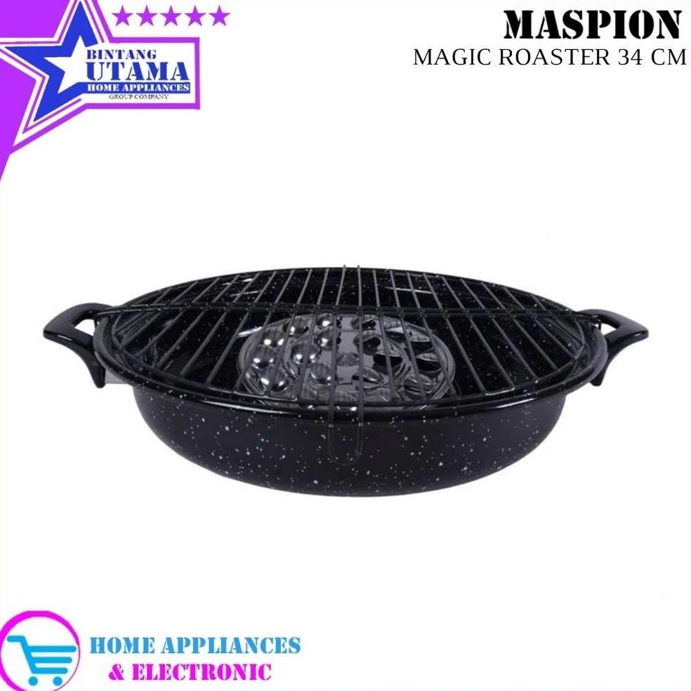 (Cod) Maspion Magic Roaster 34Cm / Alat Panggang Serbaguna / Pemanggang Maspion [Serbaguna] / Resmi