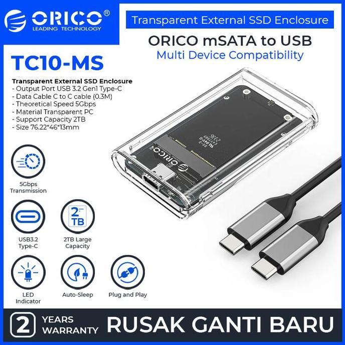 (Good) ORICO mSATA to USB 3.2 External SSD Enclosure - TC10-MS