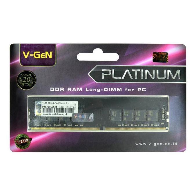 (Good) RAM DDR4 V-GeN Platinum Rescue 4GB 8GB 16GB 32GB 2133Mhz 2400Mhz 2666Mhz 3200Mhz PC17000 PC19
