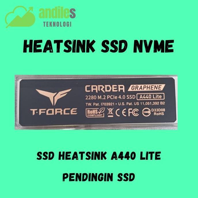 (Good) HeatSink SSD NVME Team T-Force - Heatsink SSD NVMETeam T-Force Cardea A440 Lite - Cooler SSD 