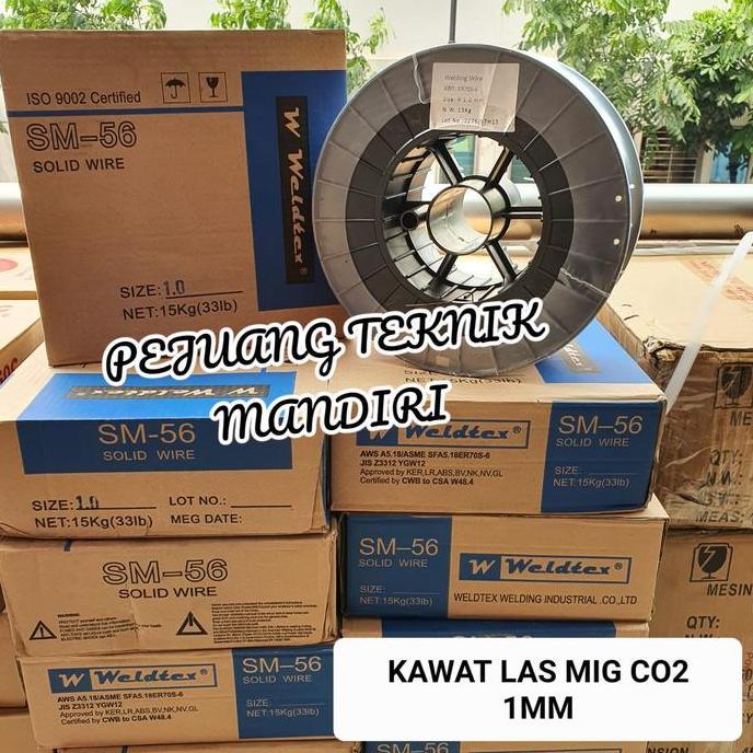 trishoptop- KAWAT LAS CO2 1MM / SOLID MIG WIRE 1MM / WIRE CO 1 MM AWS 70S-6 Diskon