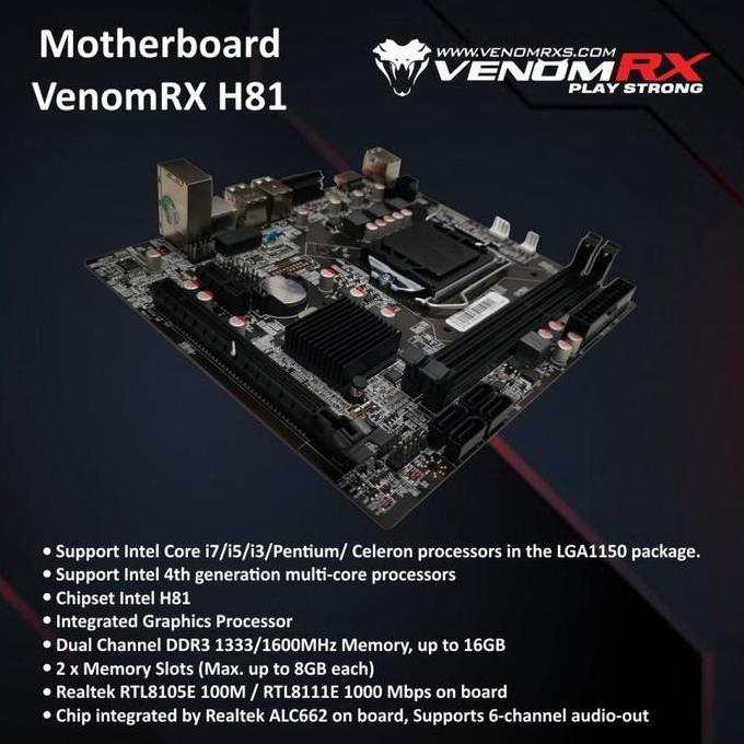 (Good) VENOMRX H81 (Socket Intel LGA 1150)